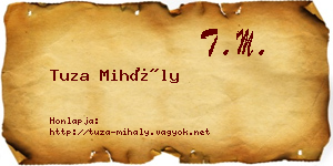 Tuza Mihály névjegykártya